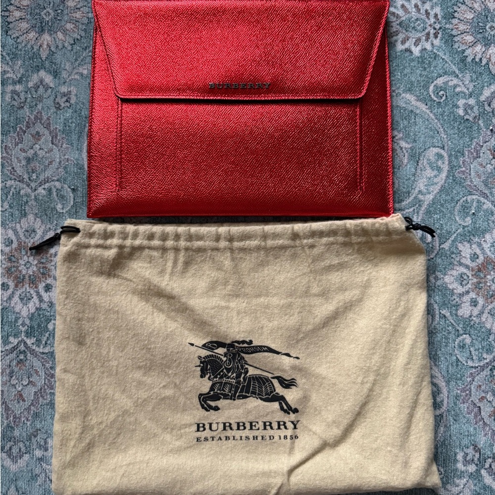 Burberry Metallic Red Clutch